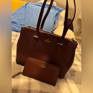 Kate spade handbag with matching wallet